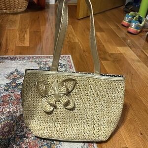 Butterfly basket style shoulder bag